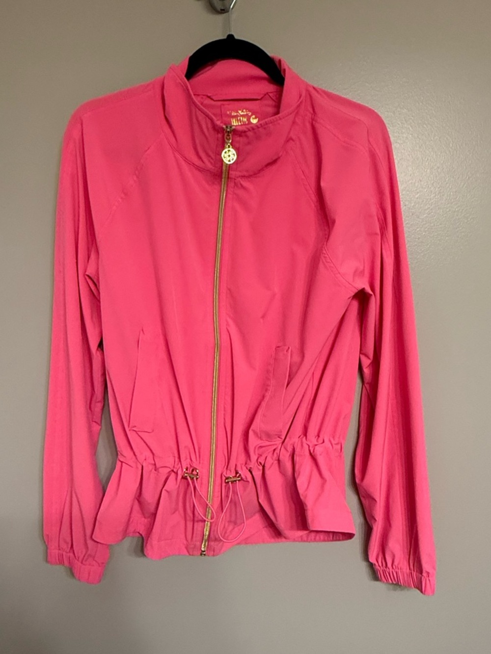 Lilly Pulitzer UPF 50 Luxletic Hot Pink Zip-Front Lightweight Jacket